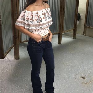 Floral off shoulder top